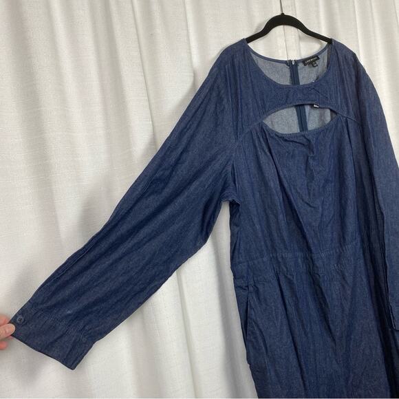 Lane Bryant Denim Jumpsuit Sz.28 NWT - Picture 7 of 16